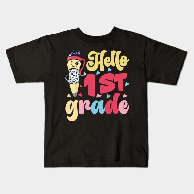 1nd Grade Second Happy First Day of school Kids T-Shirt by rhazi mode plagget